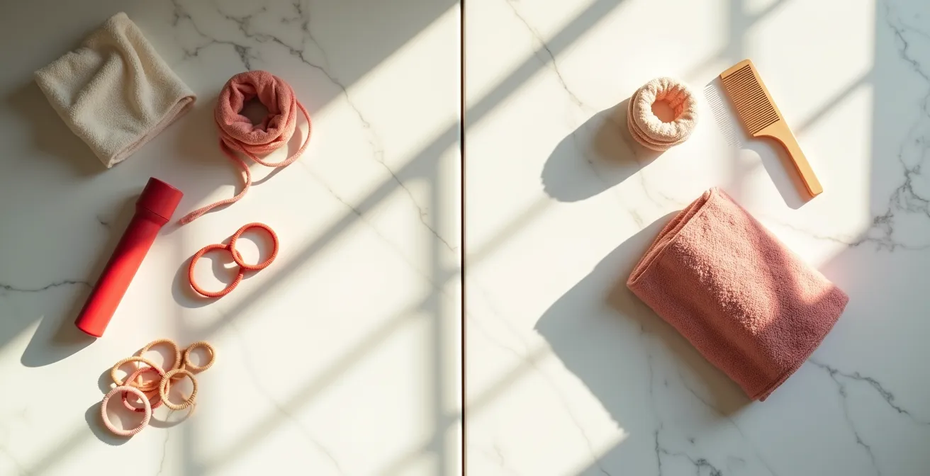 Zeitrafferdarstellung verschiedener Haarstyling-Fehler und deren Vermeidung