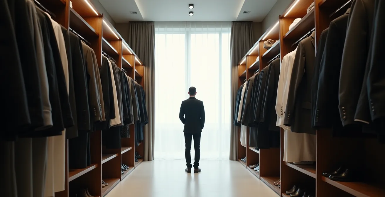 Elegante Kleidungskombination zeigt persönlichen Stil innerhalb formeller Dresscodes