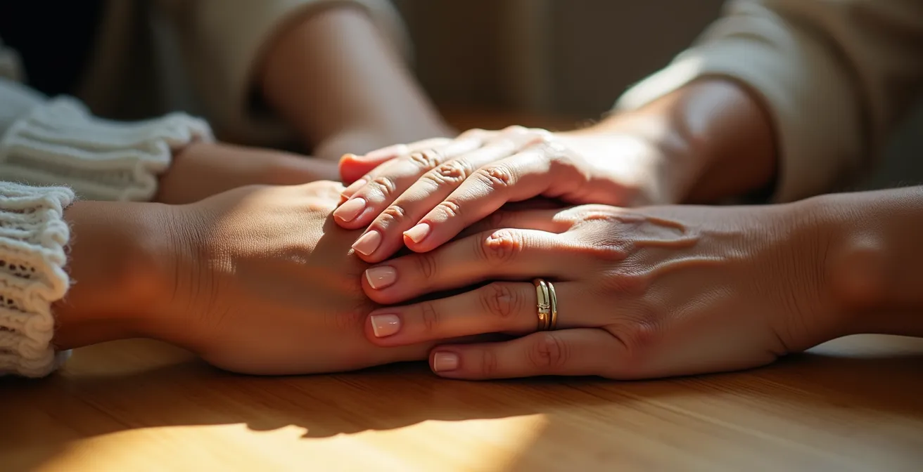 Diverse Gruppe von Frauen in unterstützender, verbundener Atmosphäre