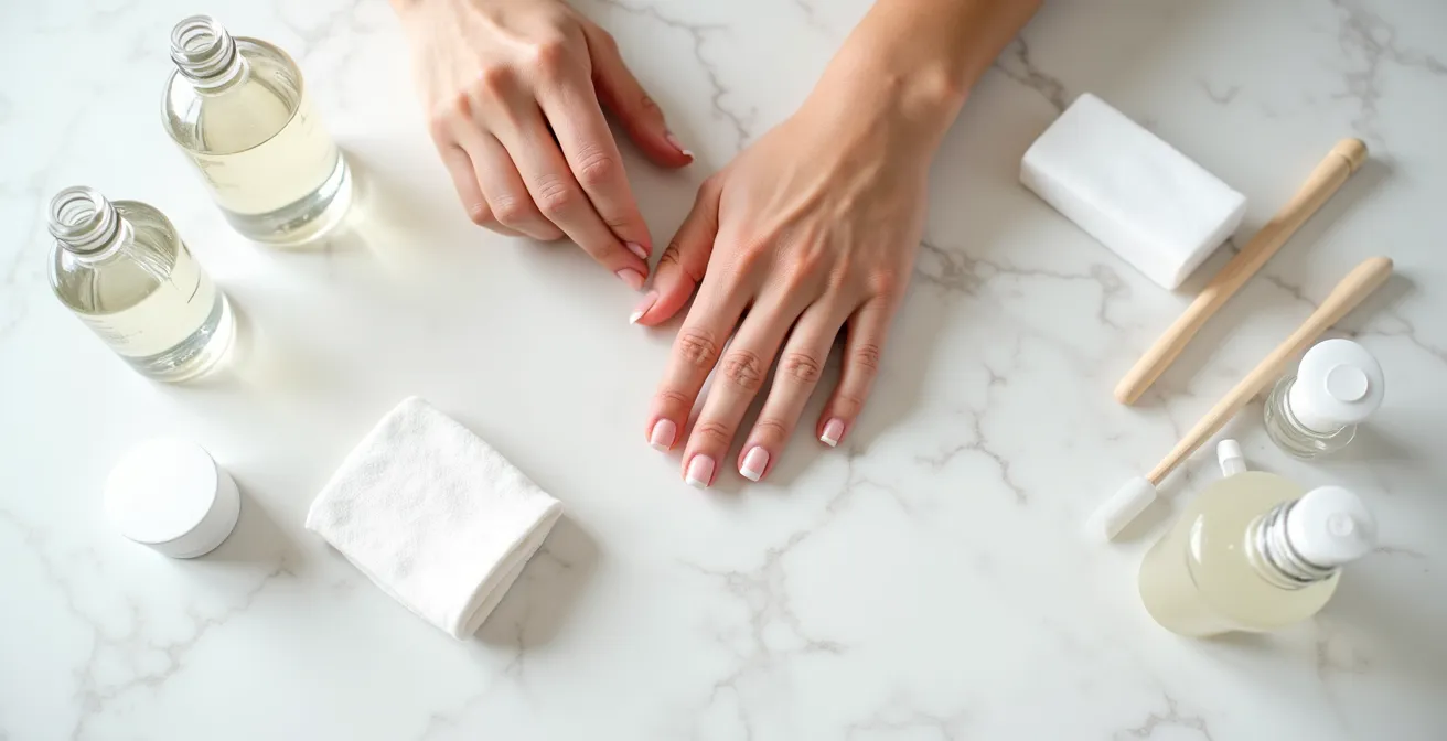 Professionelle Nagelvorbereitung mit Isopropylalkohol auf Wattpad