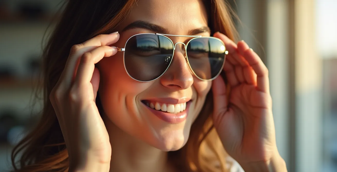 Verschiedene Gesichtsformen mit jeweils passenden Sonnenbrillenmodellen im Vergleich