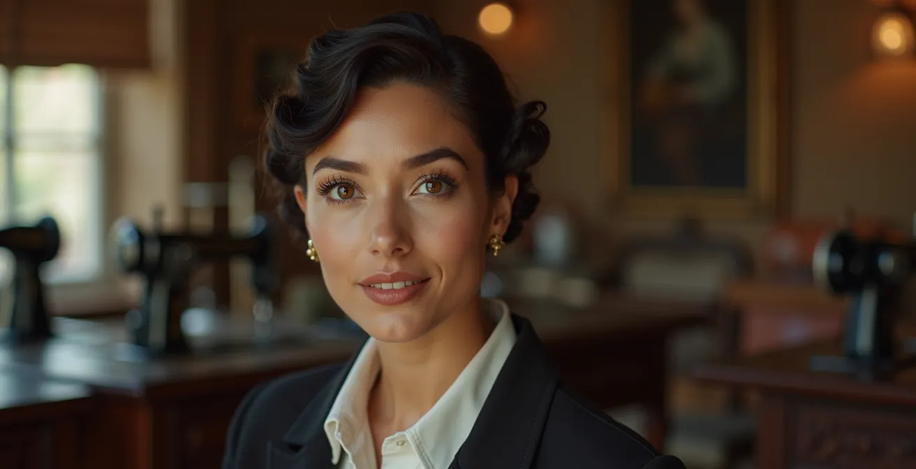 Collage vergessener weiblicher Modepioniere verschiedener Epochen